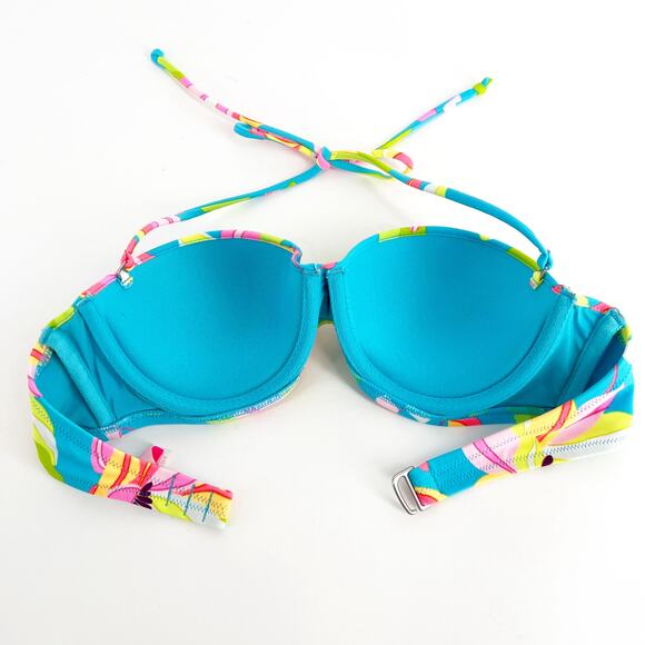Victoria’s Secret aquarium tropical print bikini top 34B - Picture 3 of 6